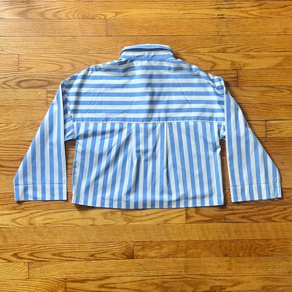 Kule “The Keaton Shirt” in White/Sky Blue Size XS NWOT - Picture 7 of 11